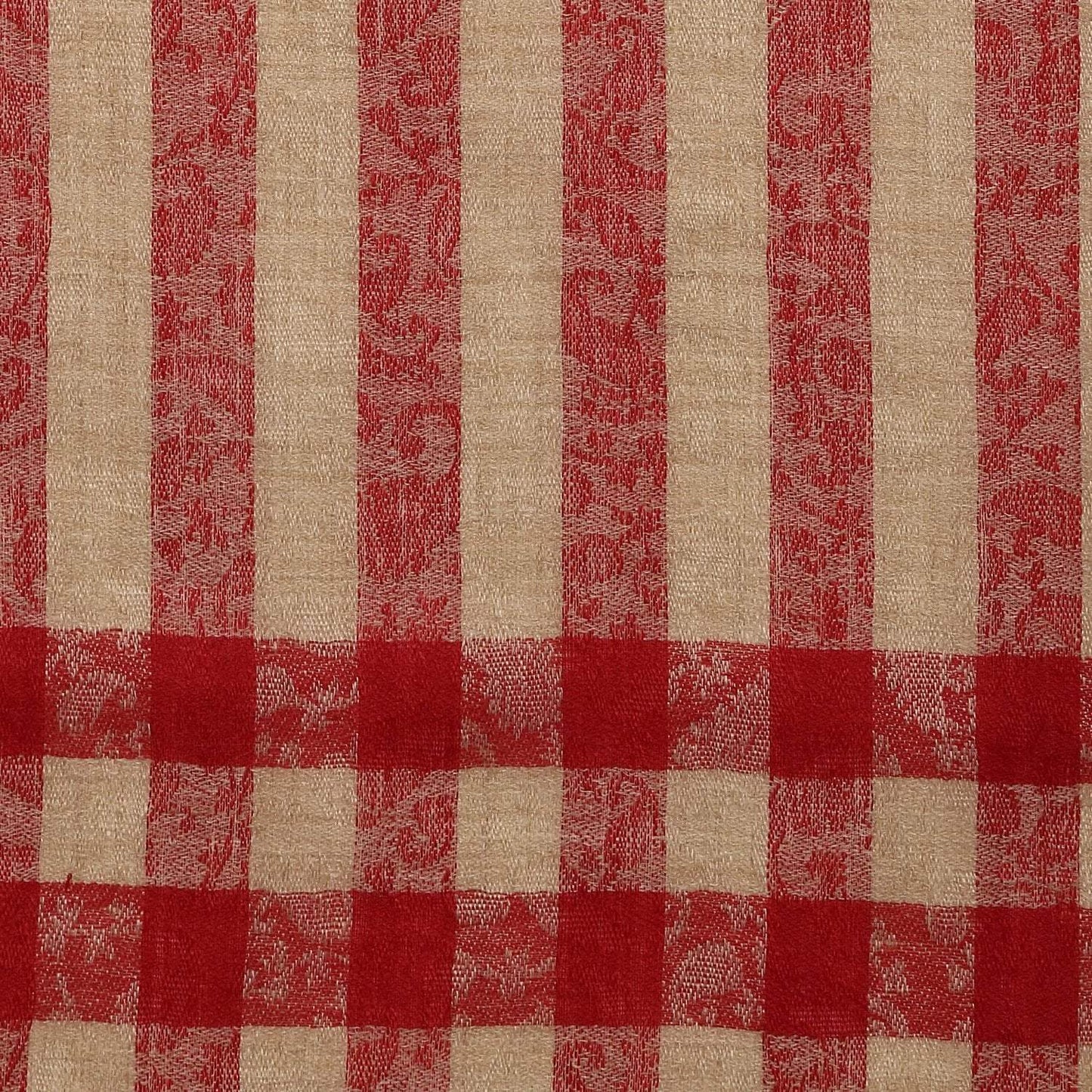 Pashtush India Pashtush Womens Luxury Wool Check Scarf, Soft Pashmina Scarf Stole, Extra-Fine