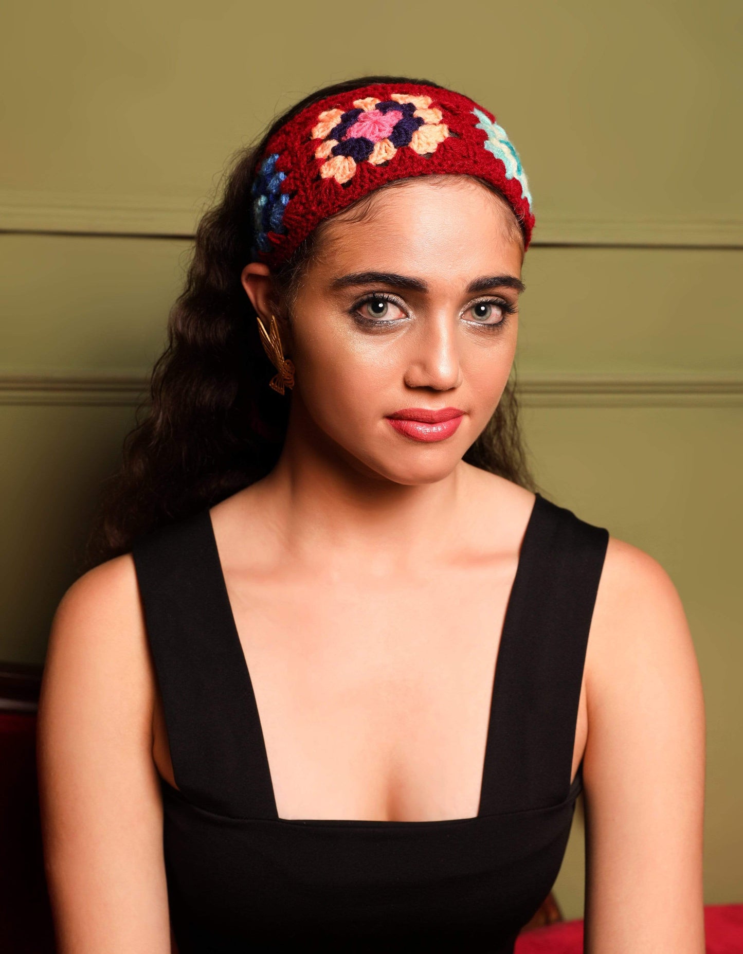 Pashtush India 0 Pashtush 100% Hand Knitted soft Tie Up HairBand