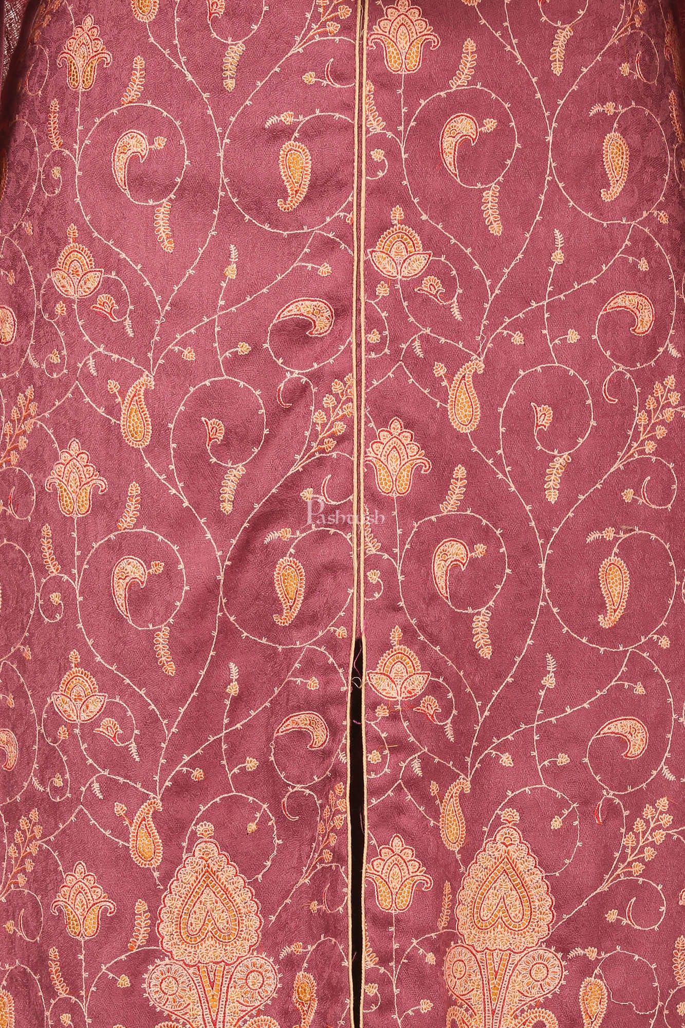 Pashtush India Womens Stoles and Scarves Scarf Pashtush Embroidery Suit, With Self Stole (Unstitched) - Peel Lilac