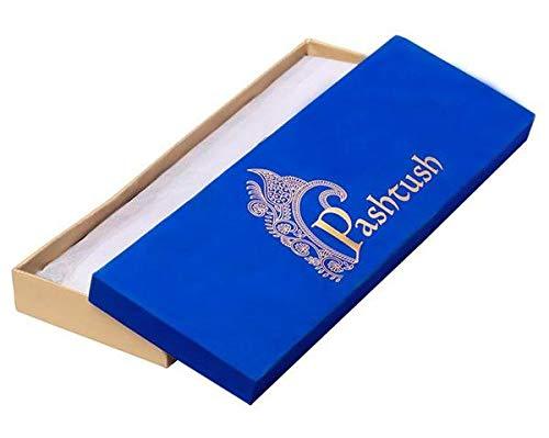 Pashtush India 70x200 Pashtush Fine Wool Luxury Jacquard Design Scarf, Stole, Extra Fine Blended Pashmina, Soft and Warm