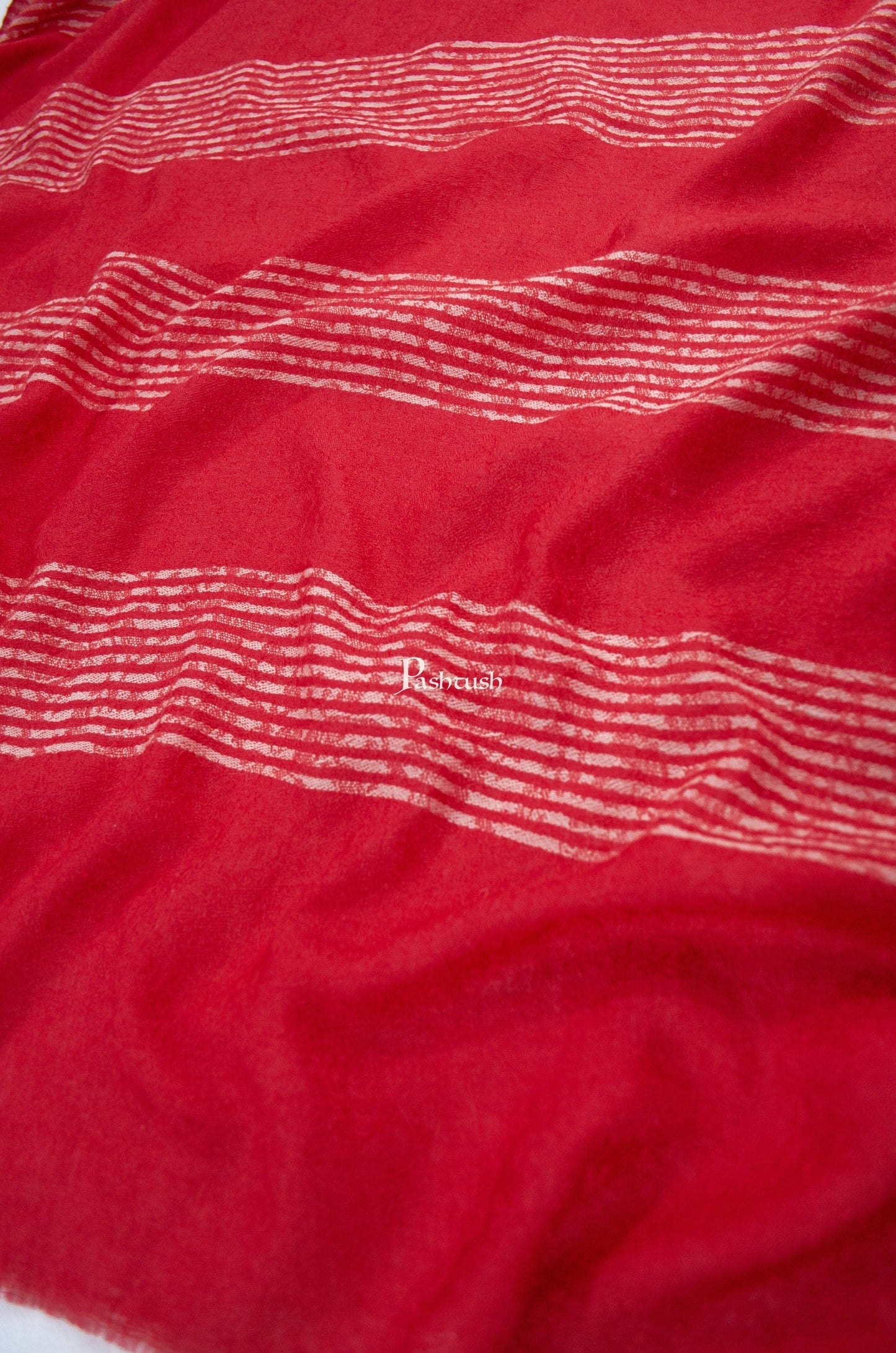 Pashtush India Gift Pack Pashtush His And Her Gift Set Of Reversible Stripe Design Stoles With Premium Gift Box Packaging, Red and Black