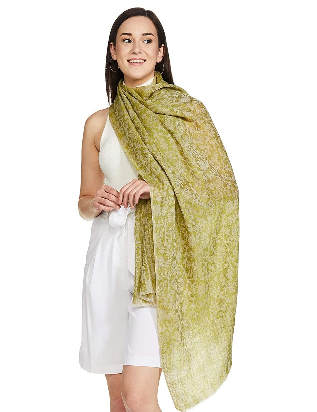 Pashtush India Gift Pack Pashtush His And Her Set Of Fine Wool Stoles, Premium Gift Box Packaging, Emerald Green
