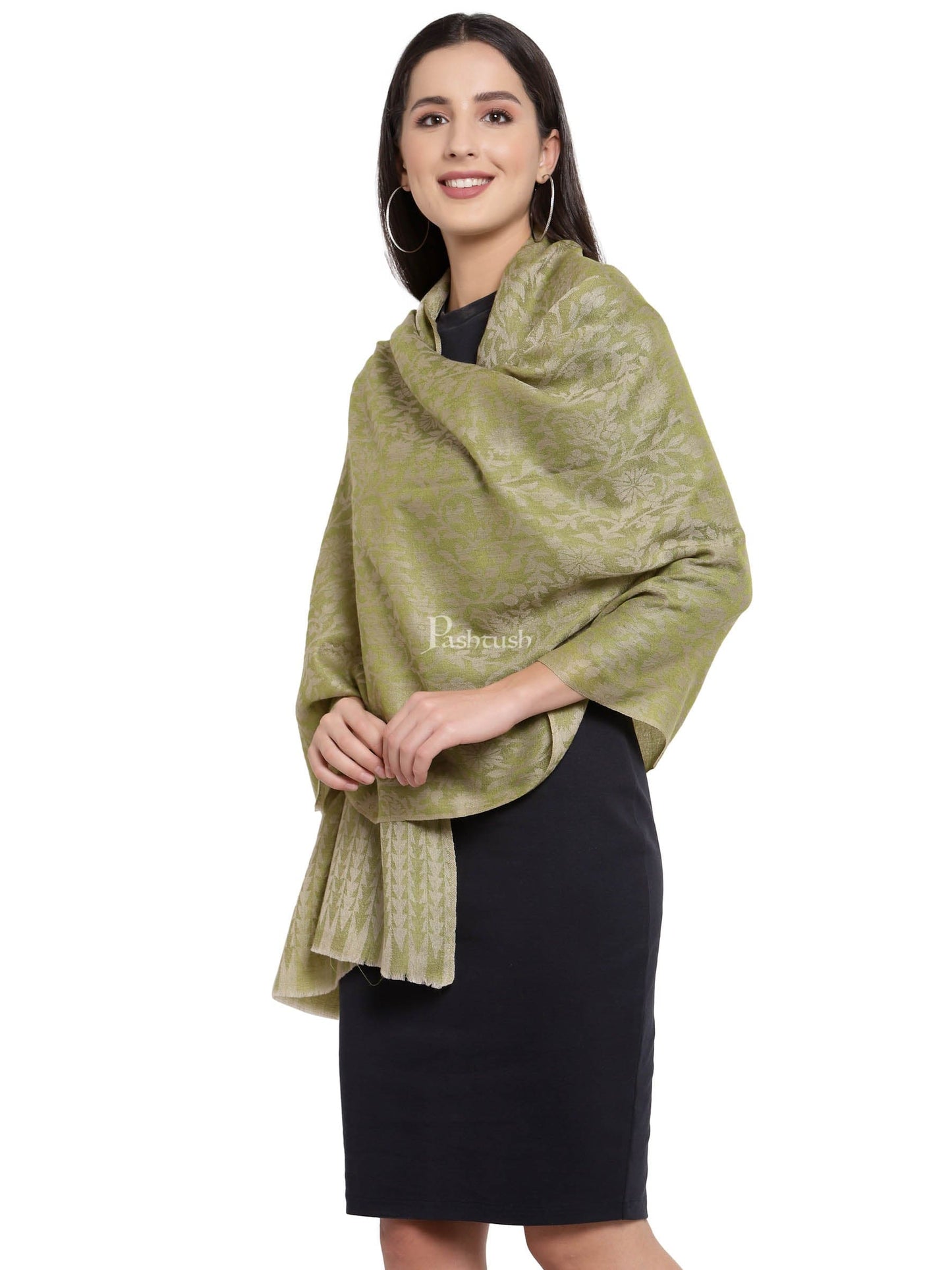 Pashtush India Gift Pack Pashtush His And Her Set Of Fine Wool Stoles, Premium Gift Box Packaging, Purple and Green
