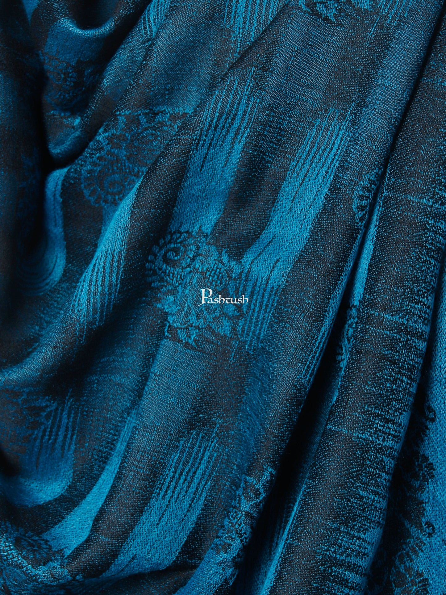 Pashtush India Gift Pack Pashtush His And Her Set Of Ikkat Design Stoles With Premium Gift Box Packaging, Pacific Blue and Maroon