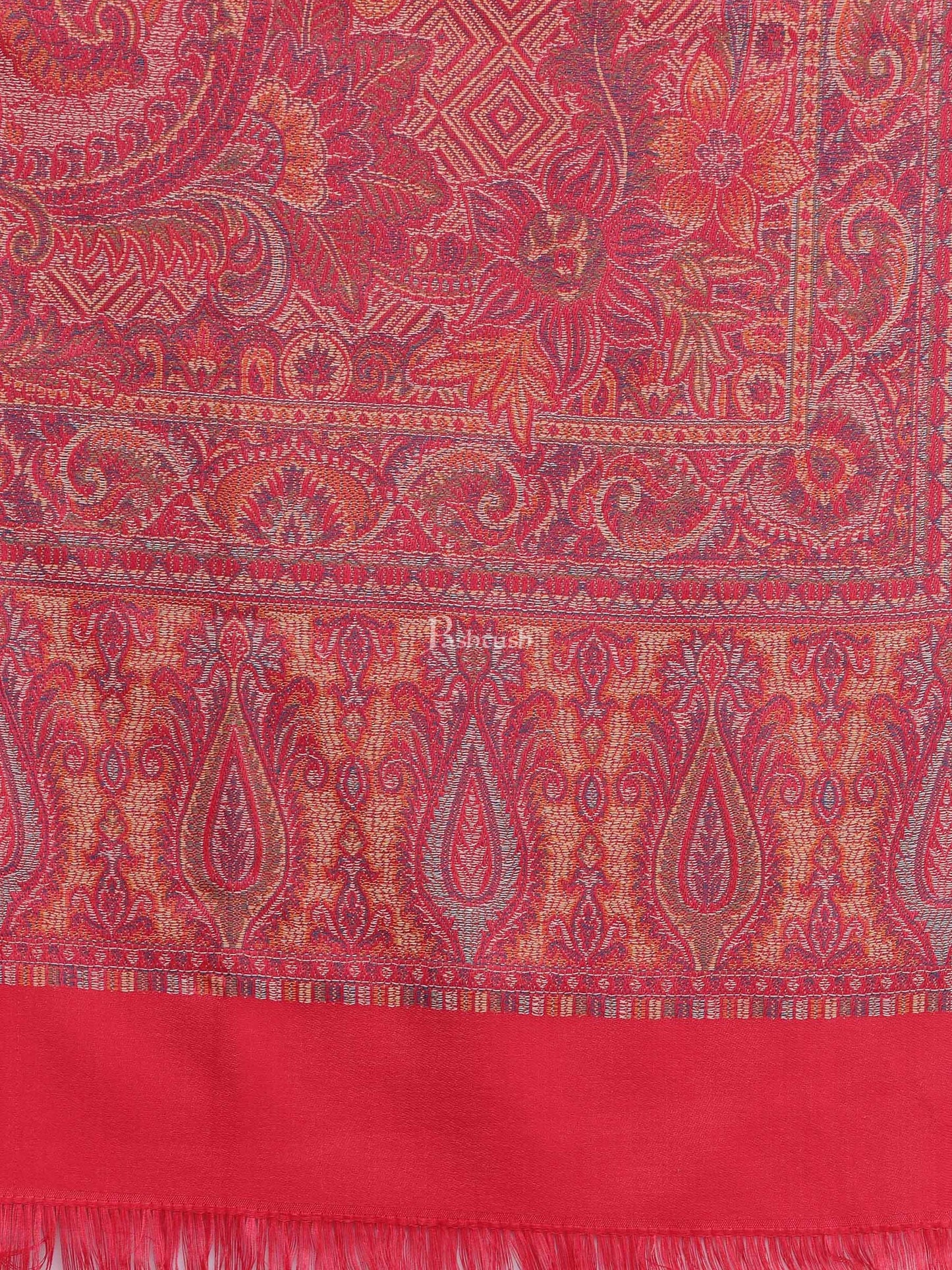 Pashtush India Gift Pack Pashtush His And Her Set Of Jamawar Stole and Shawl, Premium Gift Box Packaging, Navy Blue and Pink