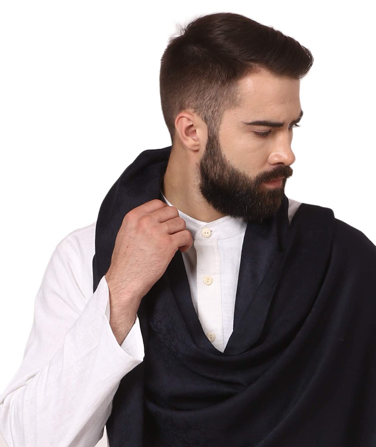 Pashtush India Gift Pack Pashtush His and Her Set of Stoles with Premium Gift Box Packaging, Navy Blue and Scarlet Red