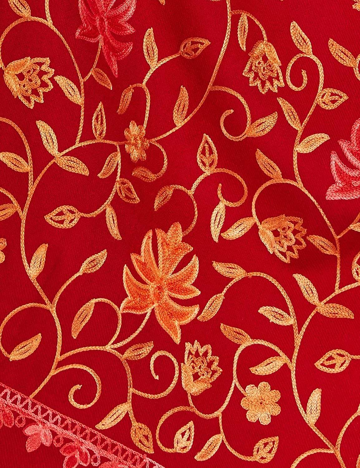 Pashtush India 70x200 PASHTUSH KASHMIRI AARI EMBROIDERY, WOOLLEN STOLE