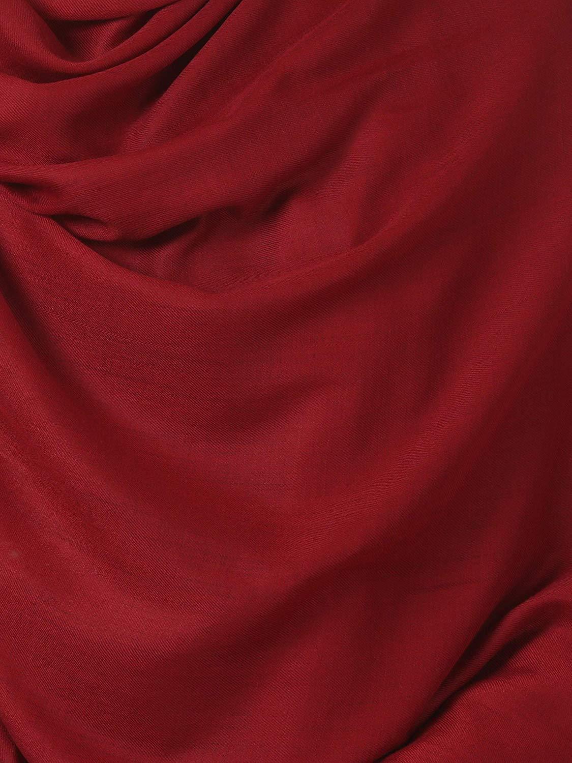 Pashtush India Mens Shawls Gents Shawl Pashtush Men Extra Fine wool Stole (Maroon)
