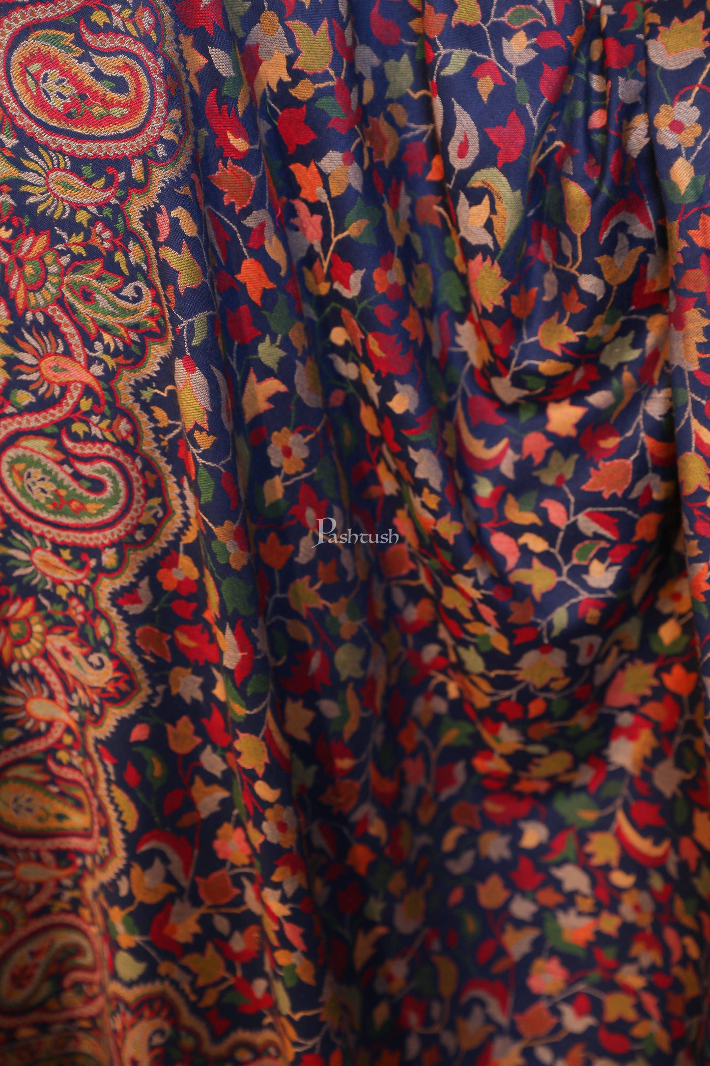Pashtush India Womens Shawls Pashtush men faux pashmina shawl, ethnic weave design, multi color