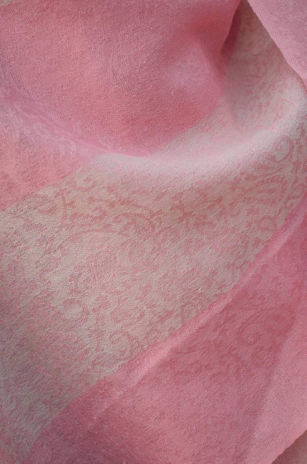 Pashtush India 70x200 Pashtush Men's Reversible Wool Stole, Debonair Pink