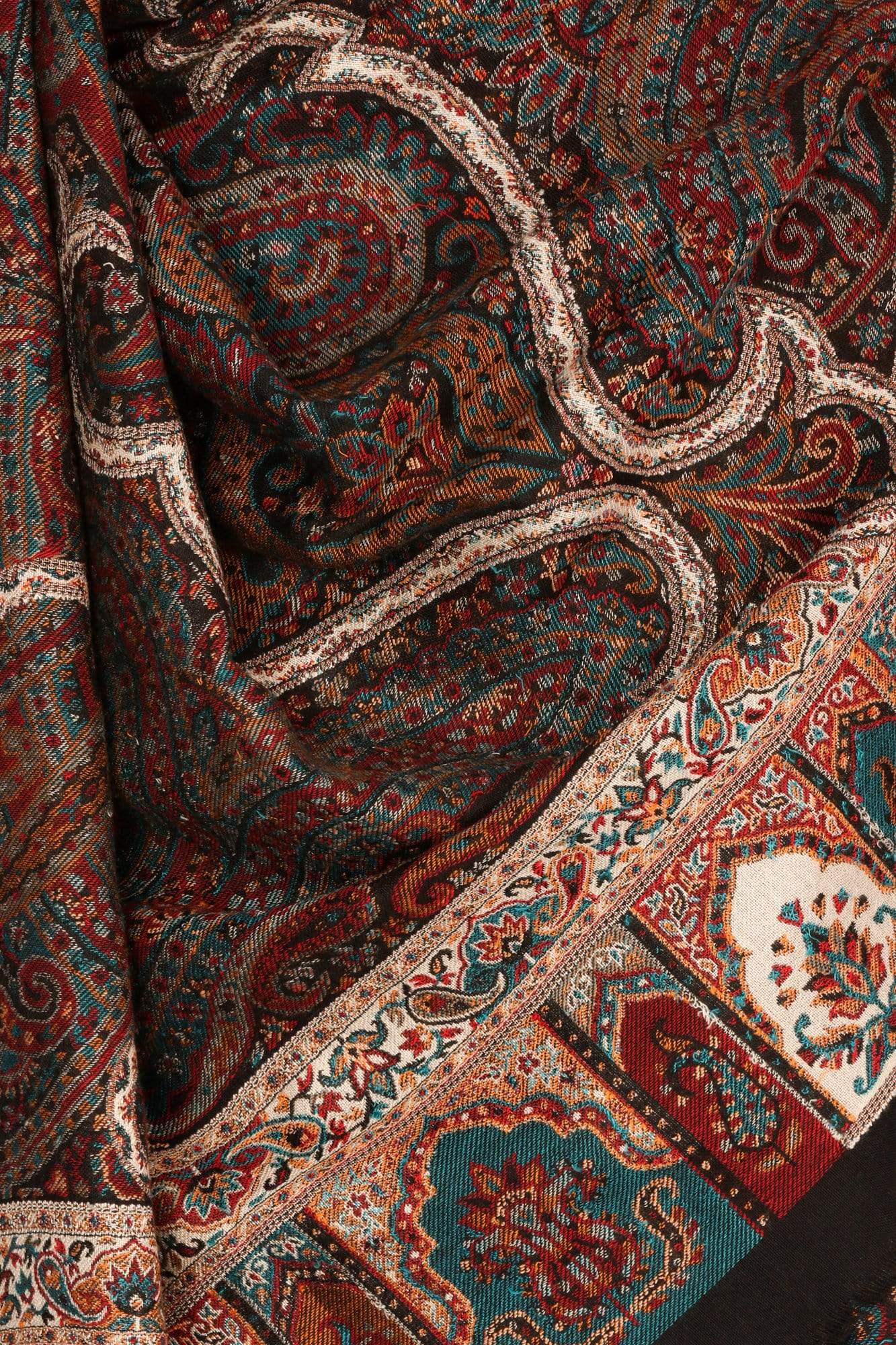 Pashtush Shawl Store Stole Pashtush Mens Antique Heritage Design, Jamawar Shawl, Fine Wool