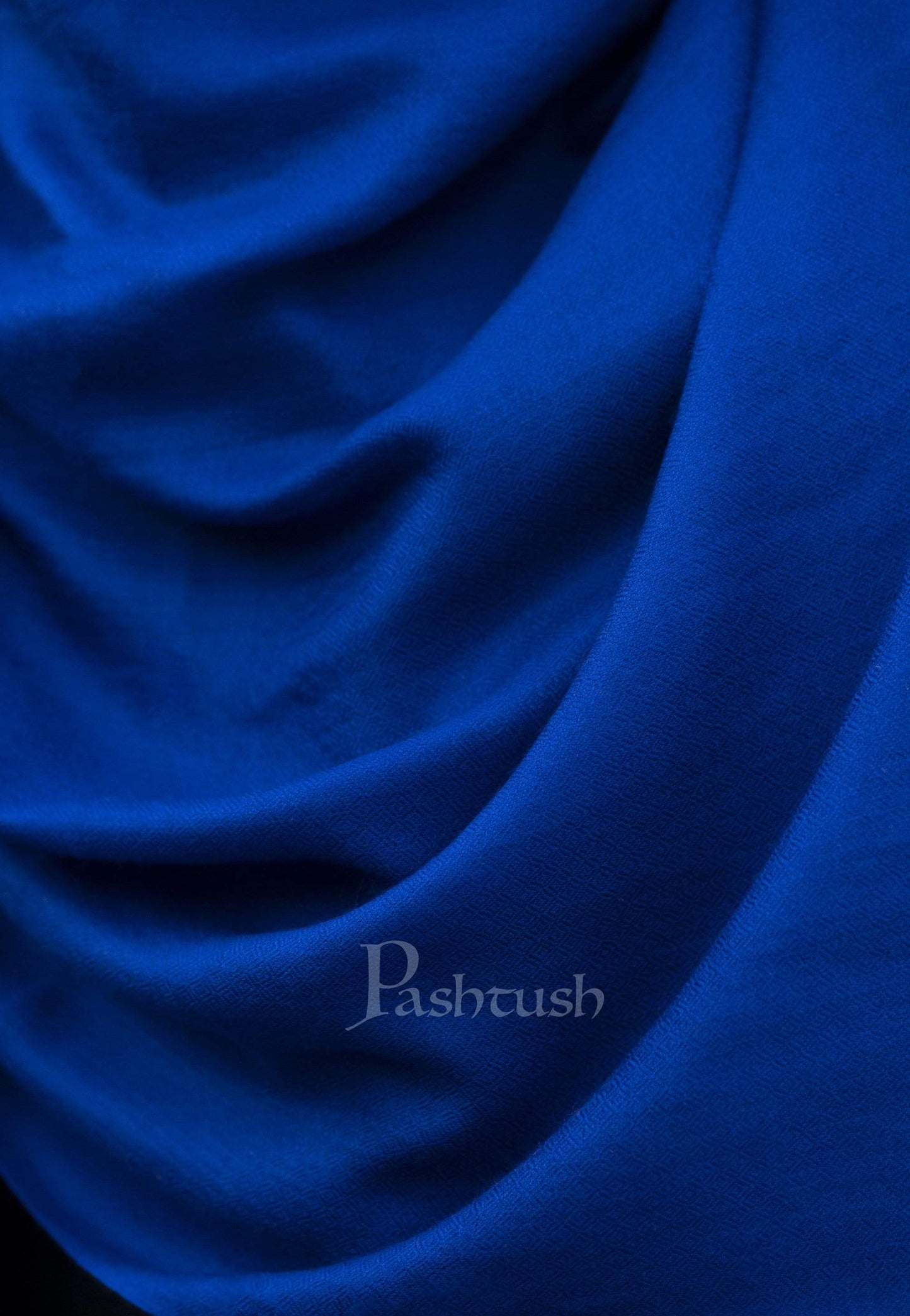 Pashtush India 70x200 Pashtush Mens Cashmere Wool Scarf, Diamond Weave, Azure Blue