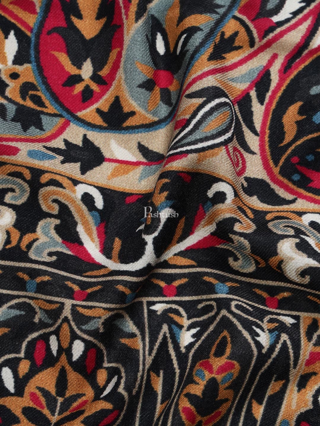 Pashtush India Mens Shawls Gents Shawl Pashtush Mens Darbar Printed Shawl, 100% Pure, Woolmark Certified, Full Size