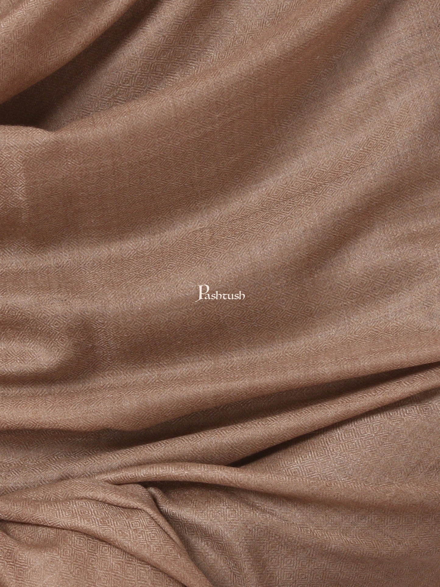 Pashtush India Mens Shawls Gents Shawl Pashtush Mens Diamond Weave Shawl, Fine Wool, Medium Size, Taupe