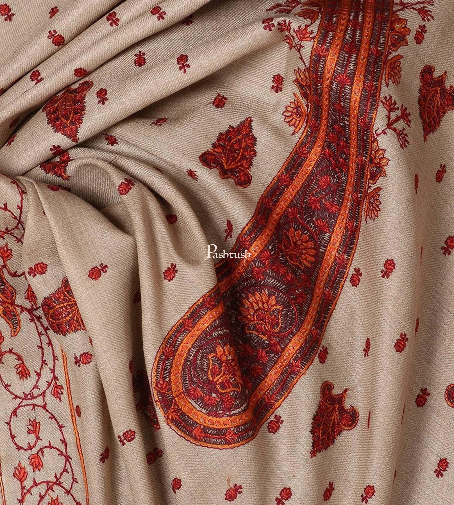 Pashtush India Mens Shawls Gents Shawl Pashtush Mens Embroidery Shawl, Gents Shawls, Handmade Embroidery