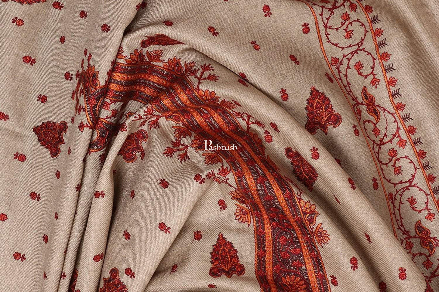 Pashtush India Mens Shawls Gents Shawl Pashtush Mens Embroidery Shawl, Gents Shawls, Handmade Embroidery