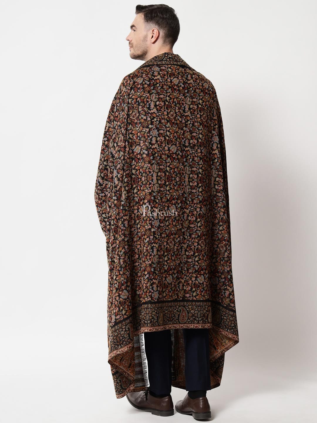 Pashtush India Mens Shawls Gents Shawl Pashtush Mens Ethnic Shawl, Mens Lohi , Full Size, Fine Wool
