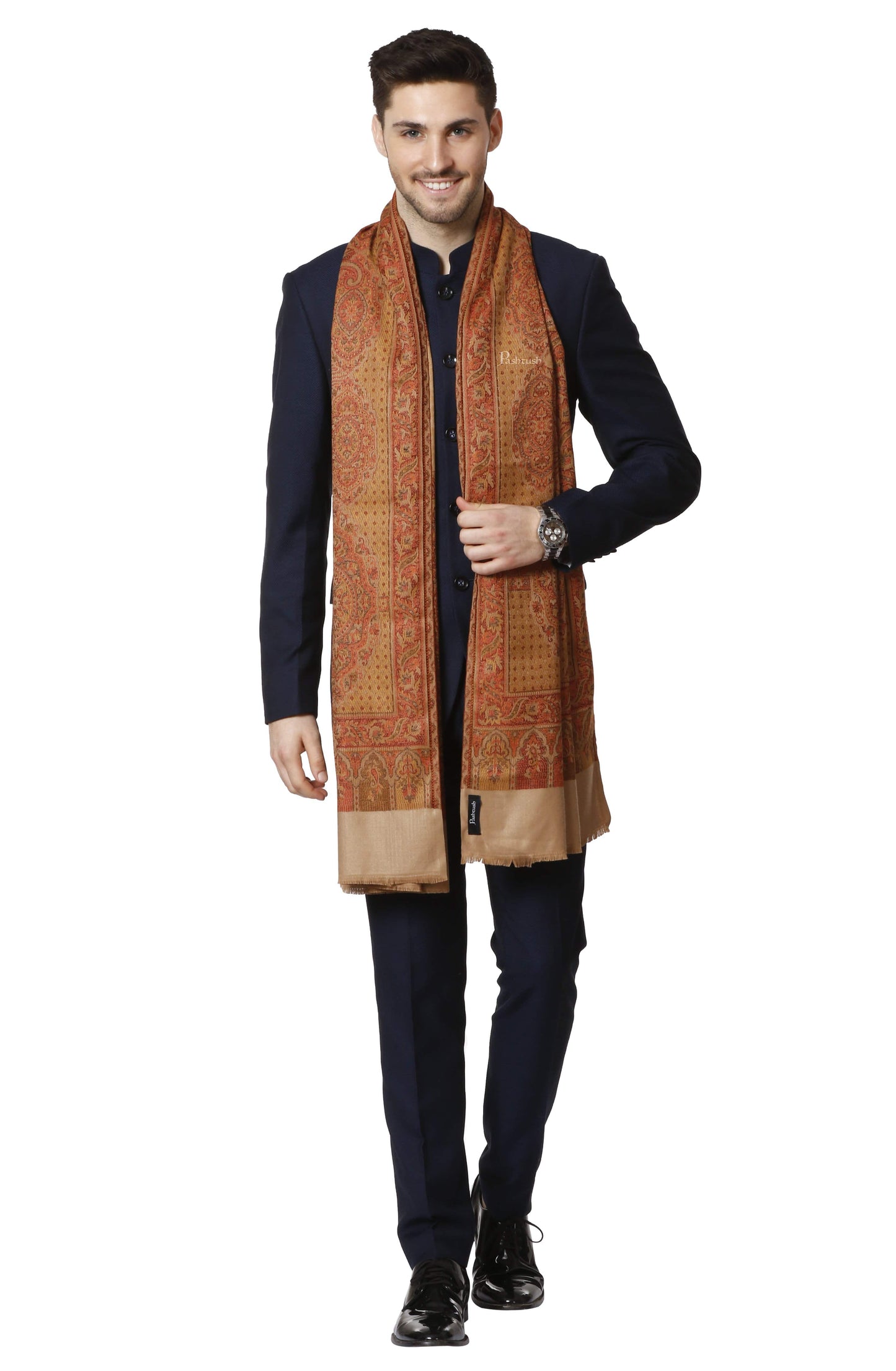 Pashtush India 100x200 Pashtush Mens Ethnic Stole