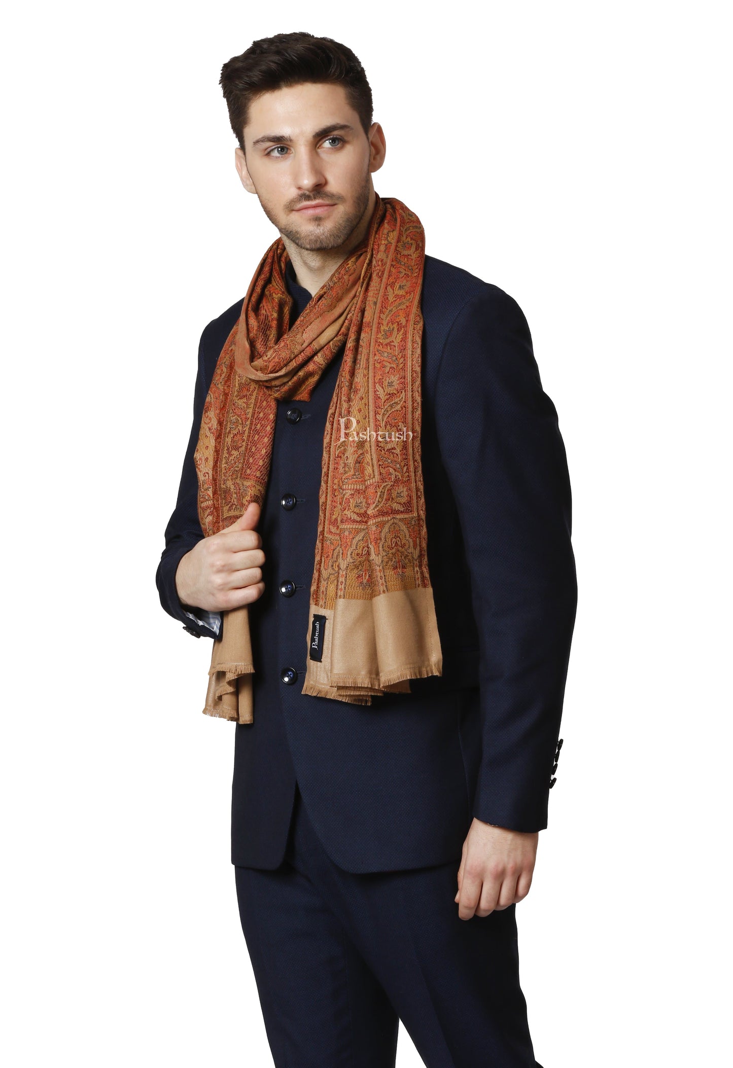 Pashtush India 100x200 Pashtush Mens Ethnic Stole