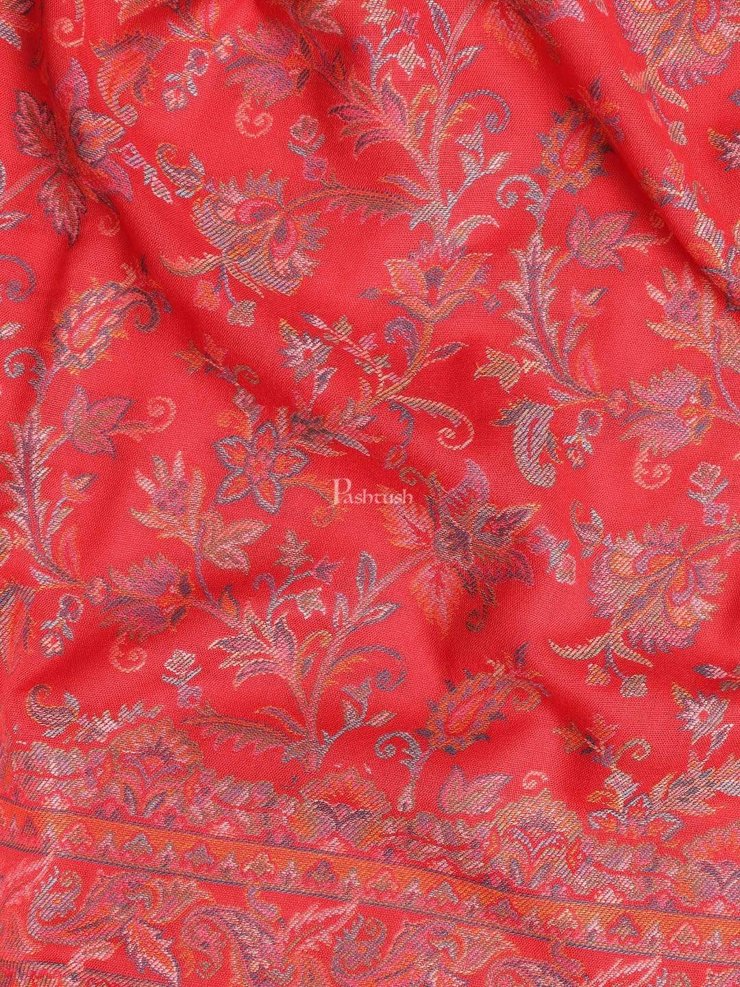 Pashtush India 100x200 Pashtush Mens Ethnic Stole, Faux Pashmina, Soft and Warm (Scarlet Red)