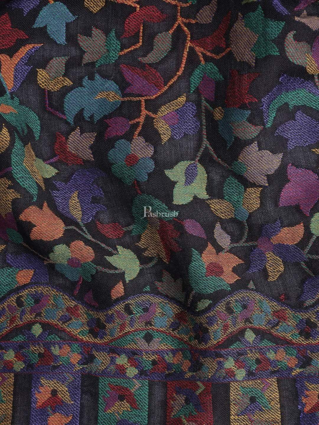 Pashtush India 100x200 Pashtush Mens Extra Fine Soft Ethnic Weave Stole, Fine Wool