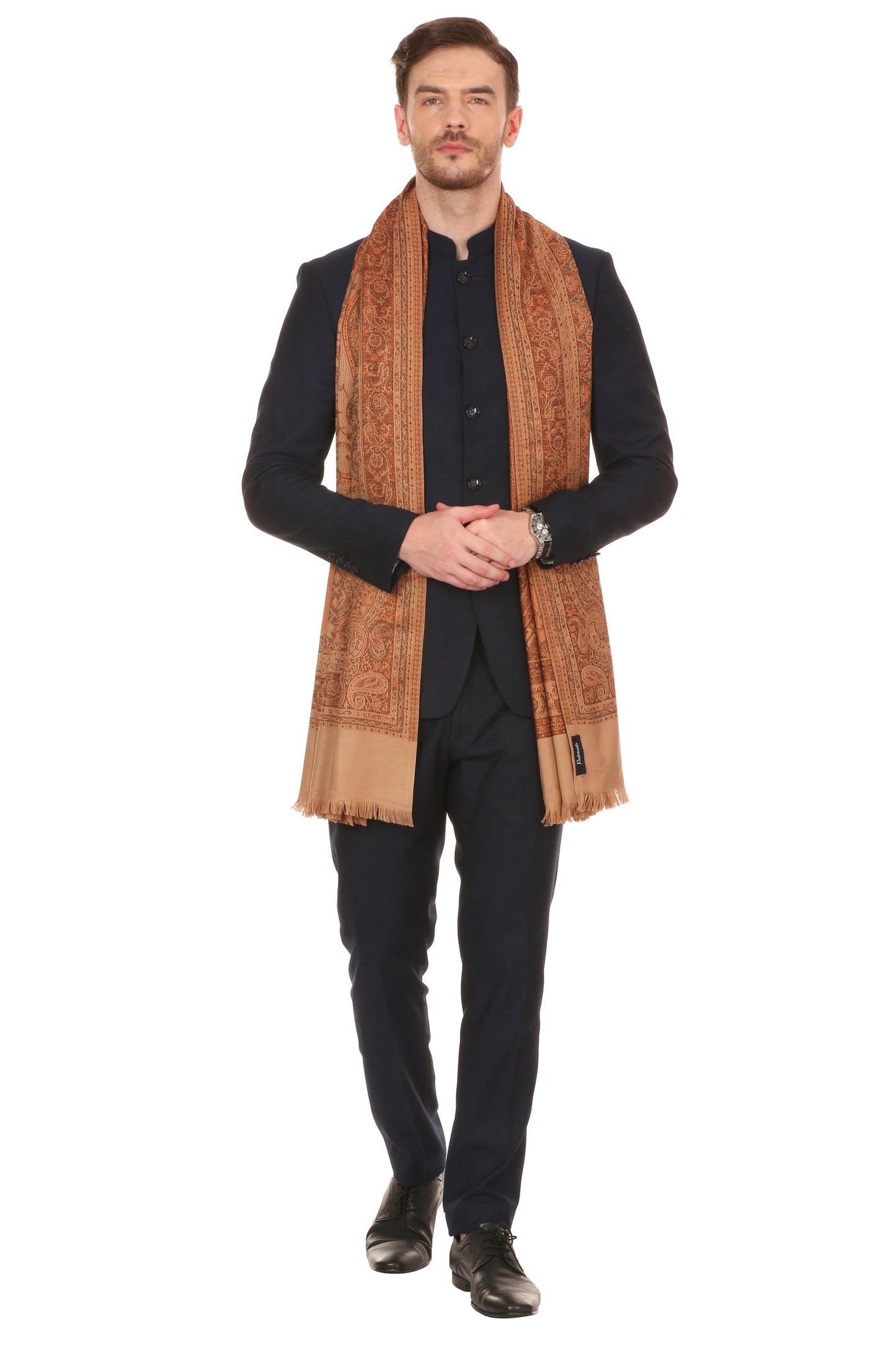 Pashtush India 70x200 Pashtush Mens fine Soft Ethnic Stole