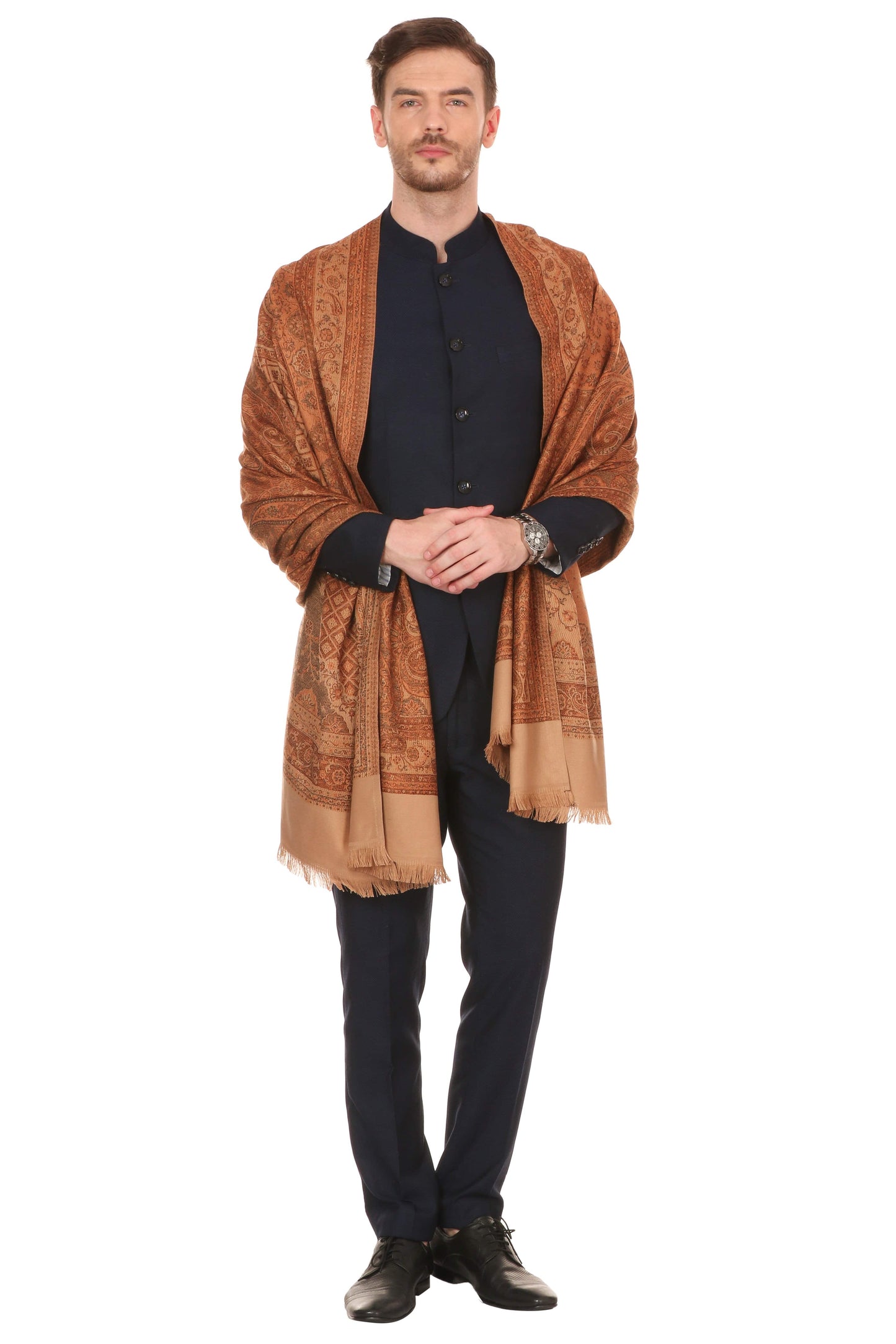 Pashtush India 70x200 Pashtush Mens fine Soft Ethnic Stole