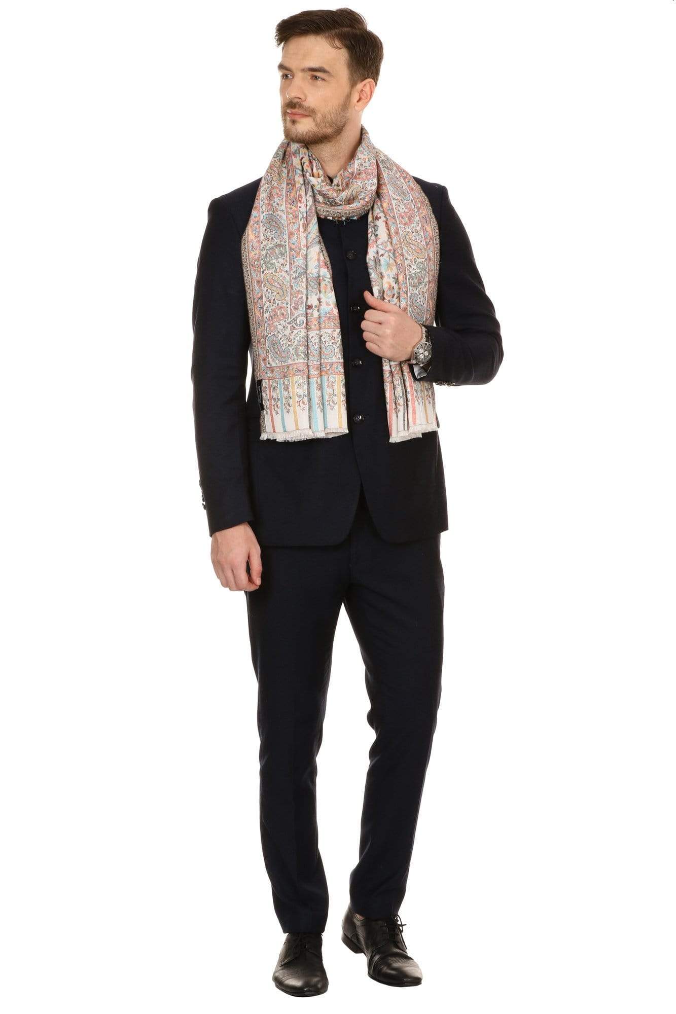 Pashtush India 70x200 Pashtush Mens fine Soft Ethnic Stole