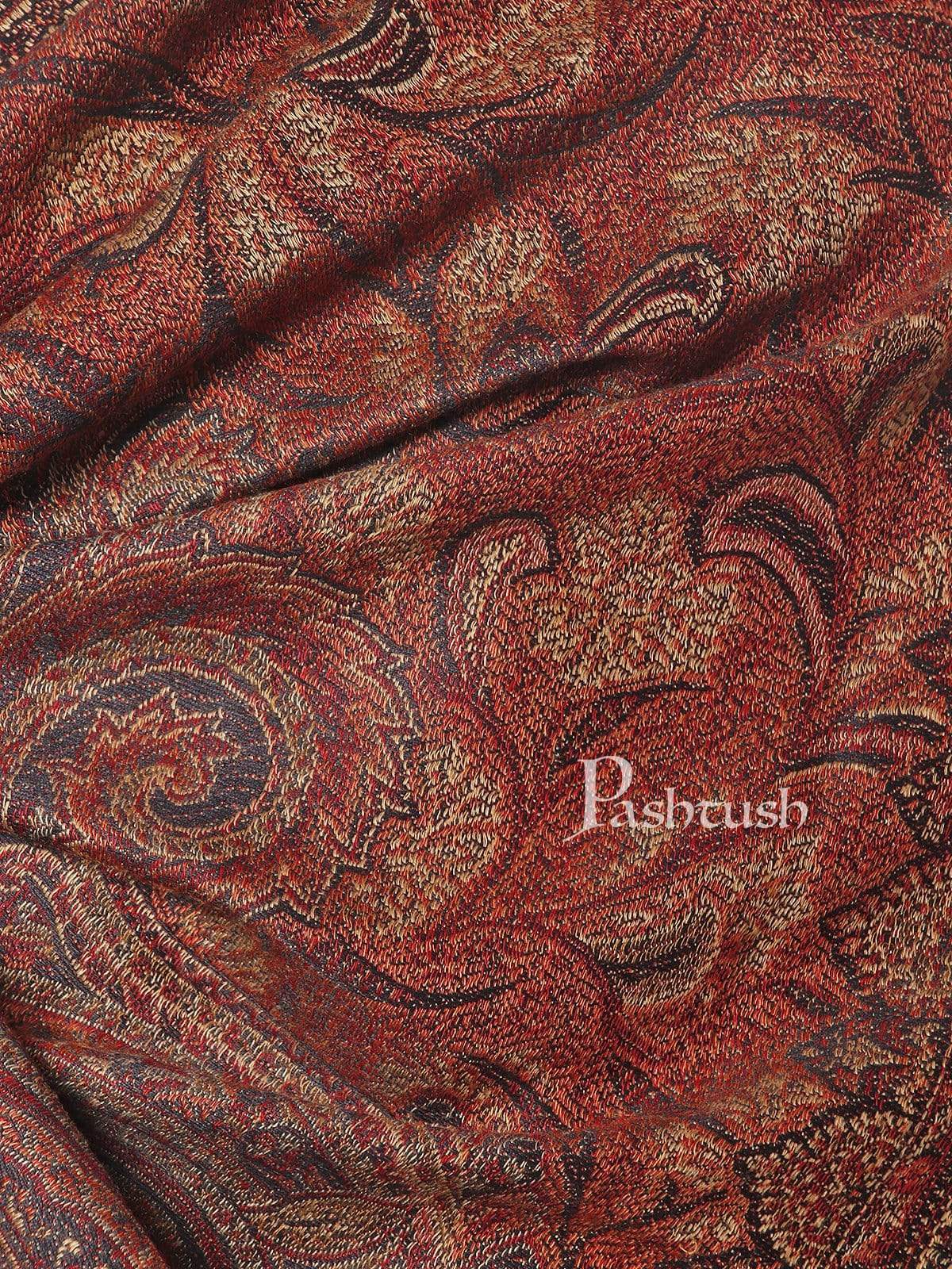 Pashtush India 100x200 PASHTUSH MENS FINE SOFT ETHNIC STOLE, Reversible
