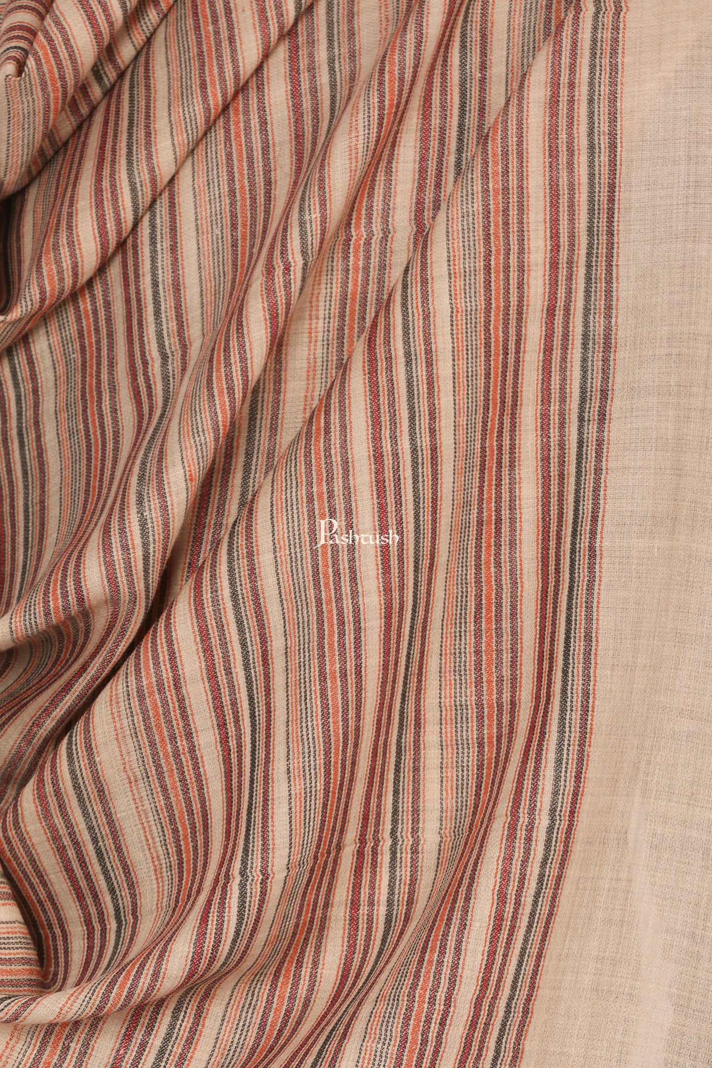 Pashtush India Mens Scarves Stoles and Mufflers Pashtush Mens Fine Soft Striped Stole