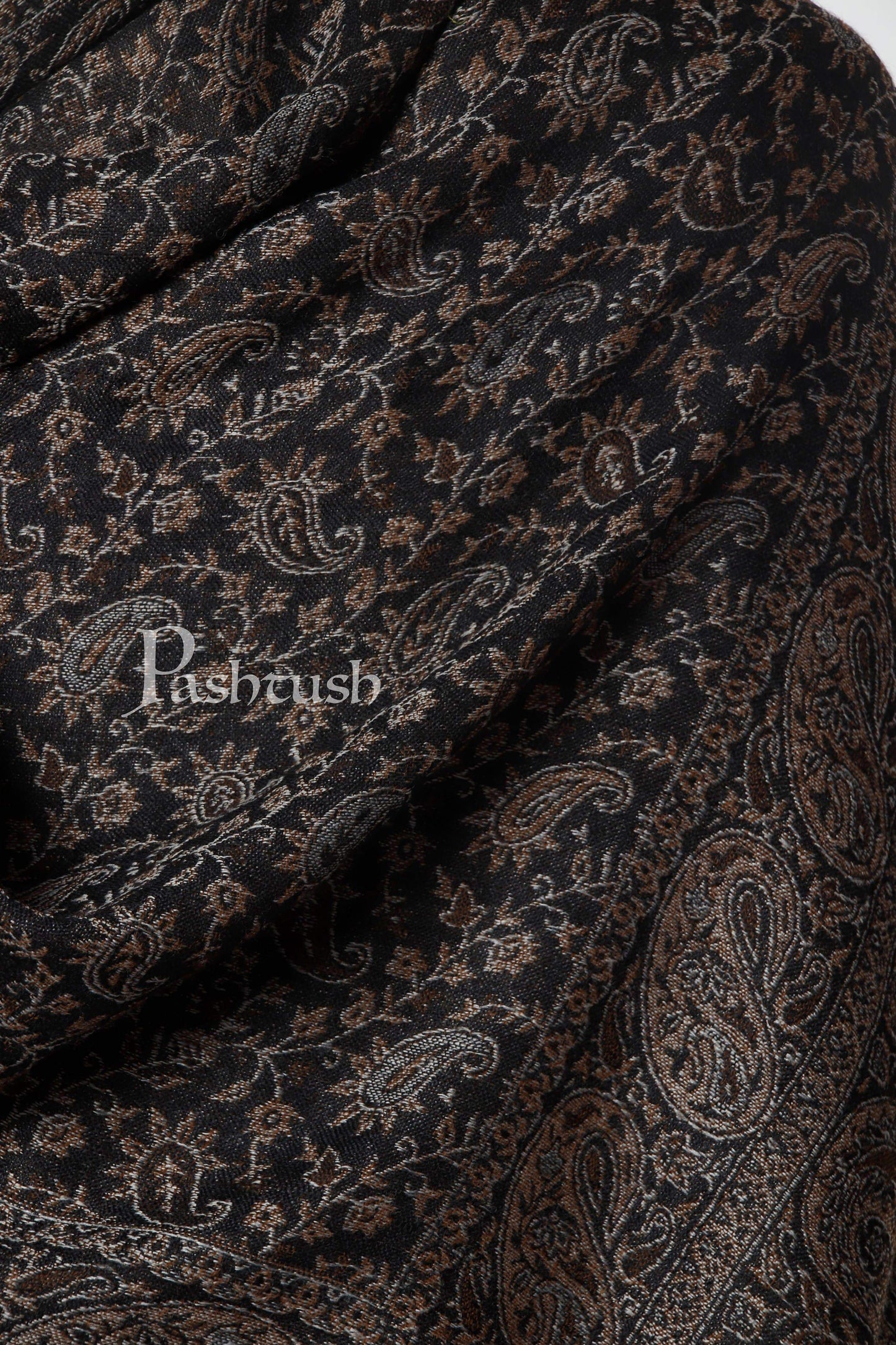 Pashtush India 70x200 Pashtush Mens Fine Wool Ethnic Stole