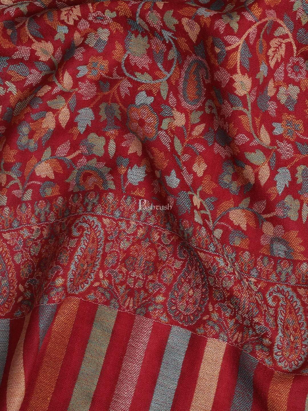 Pashtush India 100x200 Pashtush Mens Fine Wool Ethnic Weave Stole, Soft and Warm
