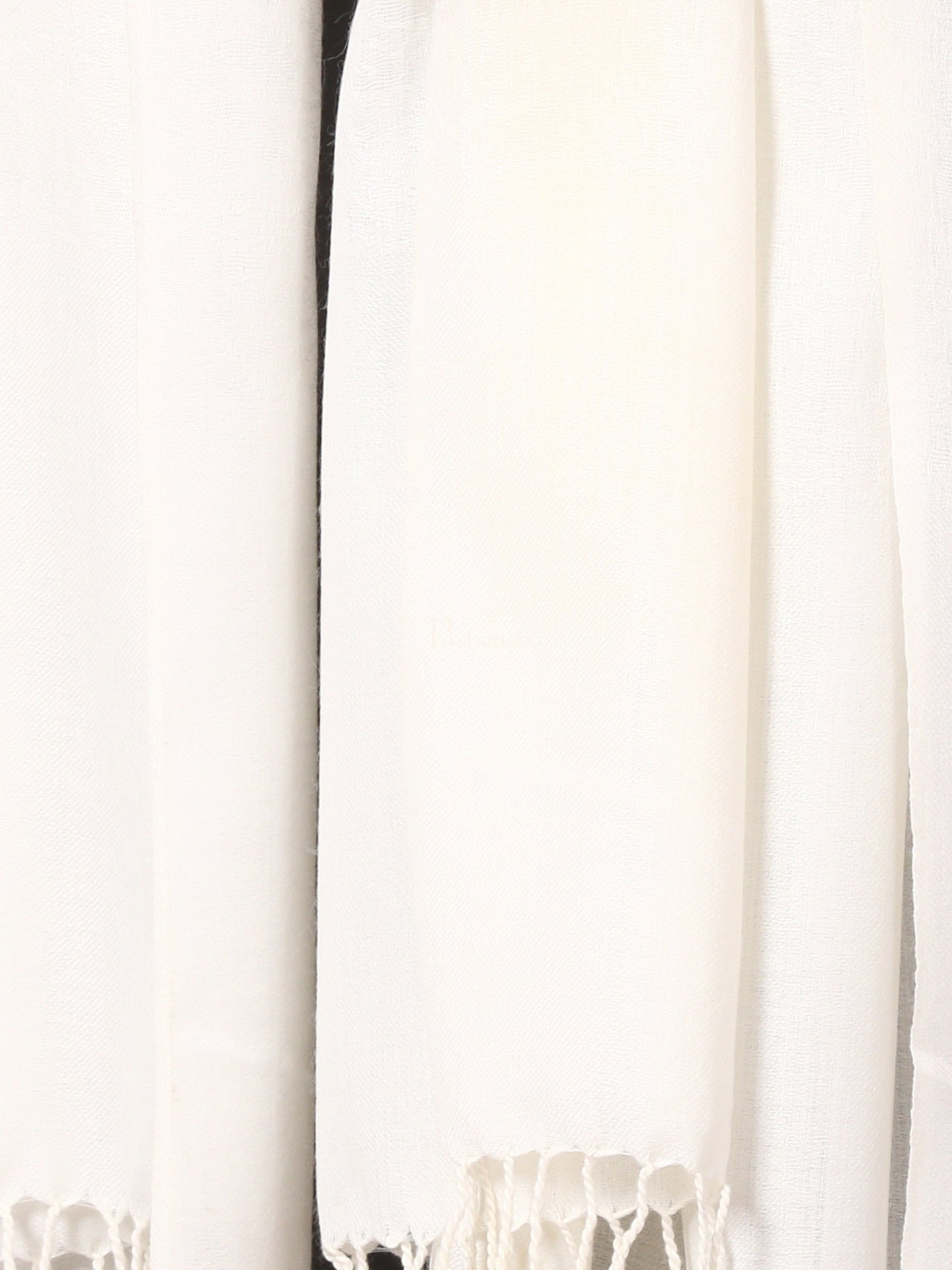 Pashtush India Mens Scarves Stoles and Mufflers Pashtush Mens Fine Wool Jacquard Muffler - Ivory