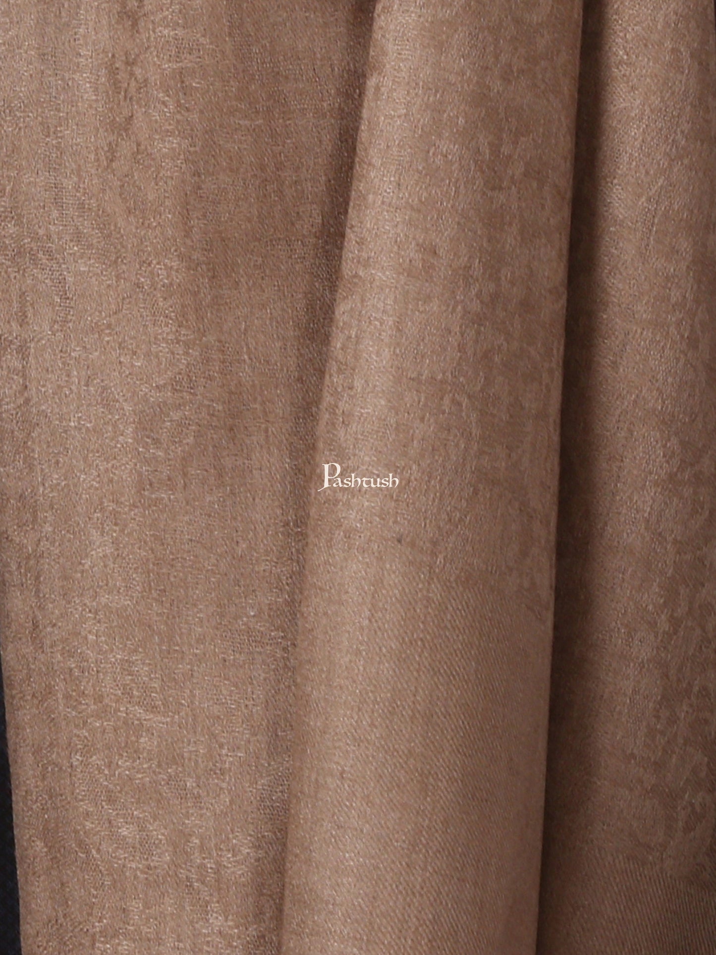 Pashtush India Mens Scarves Stoles and Mufflers Pashtush Mens Fine Wool Jacquard Muffler (Taupe Colour)