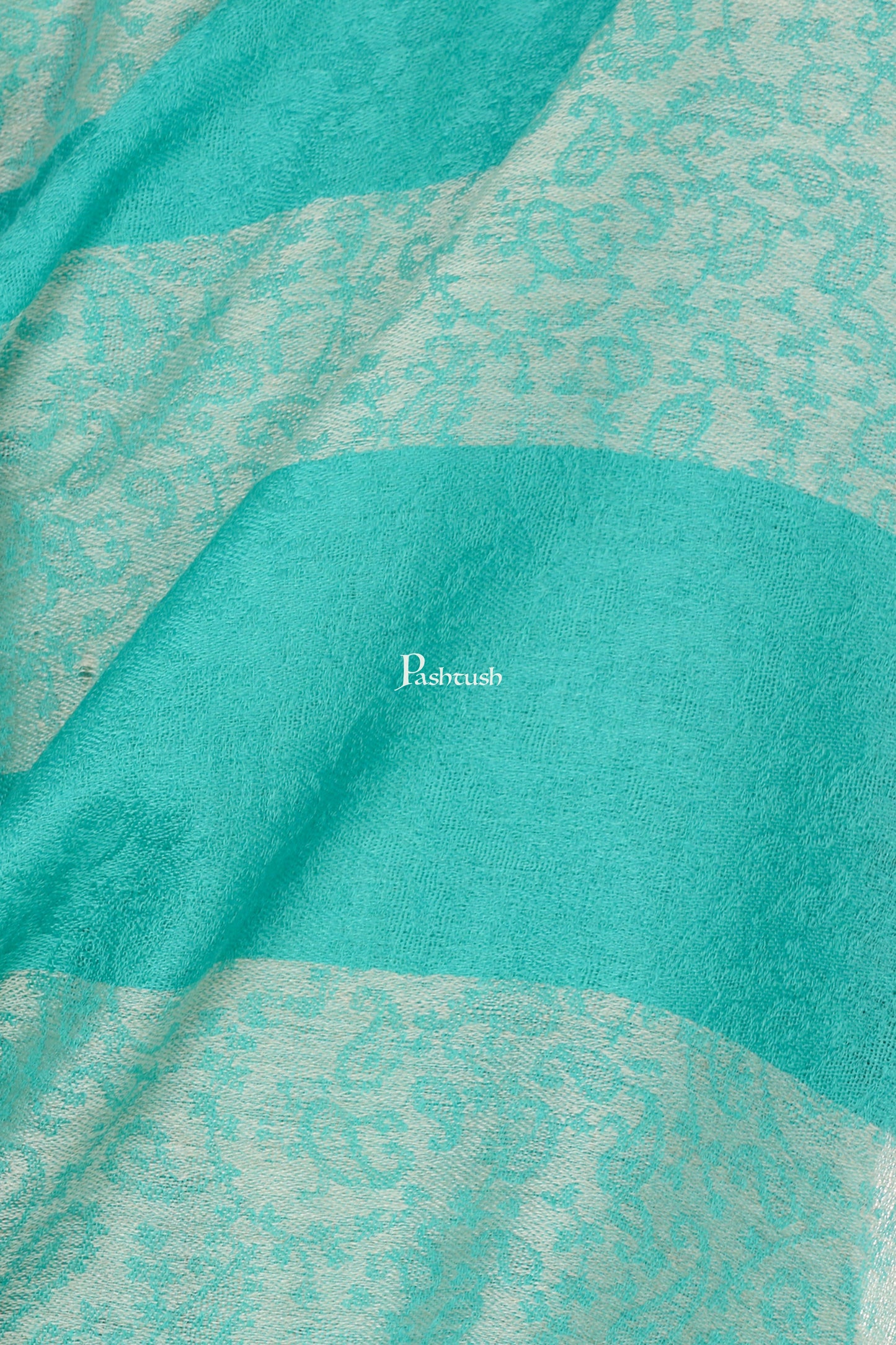 Pashtush India Mens Scarves Stoles and Mufflers Pashtush Mens Fine Wool Reversible Muffler, Soft And Warm - Sea Green