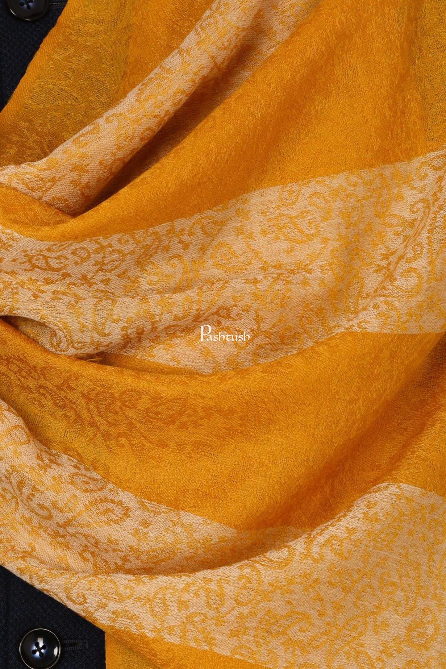 Pashtush India Mens Scarves Stoles and Mufflers Pashtush Mens Fine Wool Reversible Muffler, Soft And Warm - Tuscan Sun
