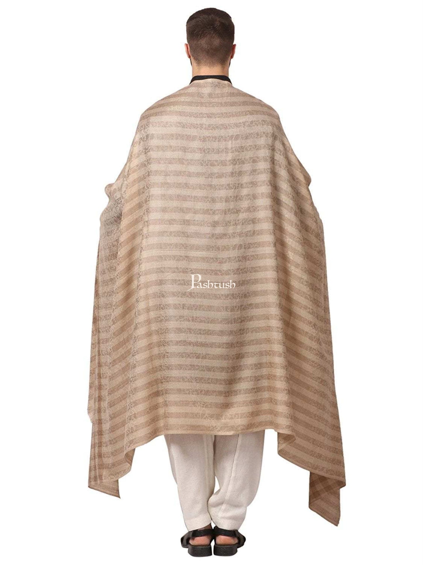Pashtush India Mens Shawls Gents Shawl Pashtush Mens Fine Wool Shawl, Checks, Extra Soft And Warm