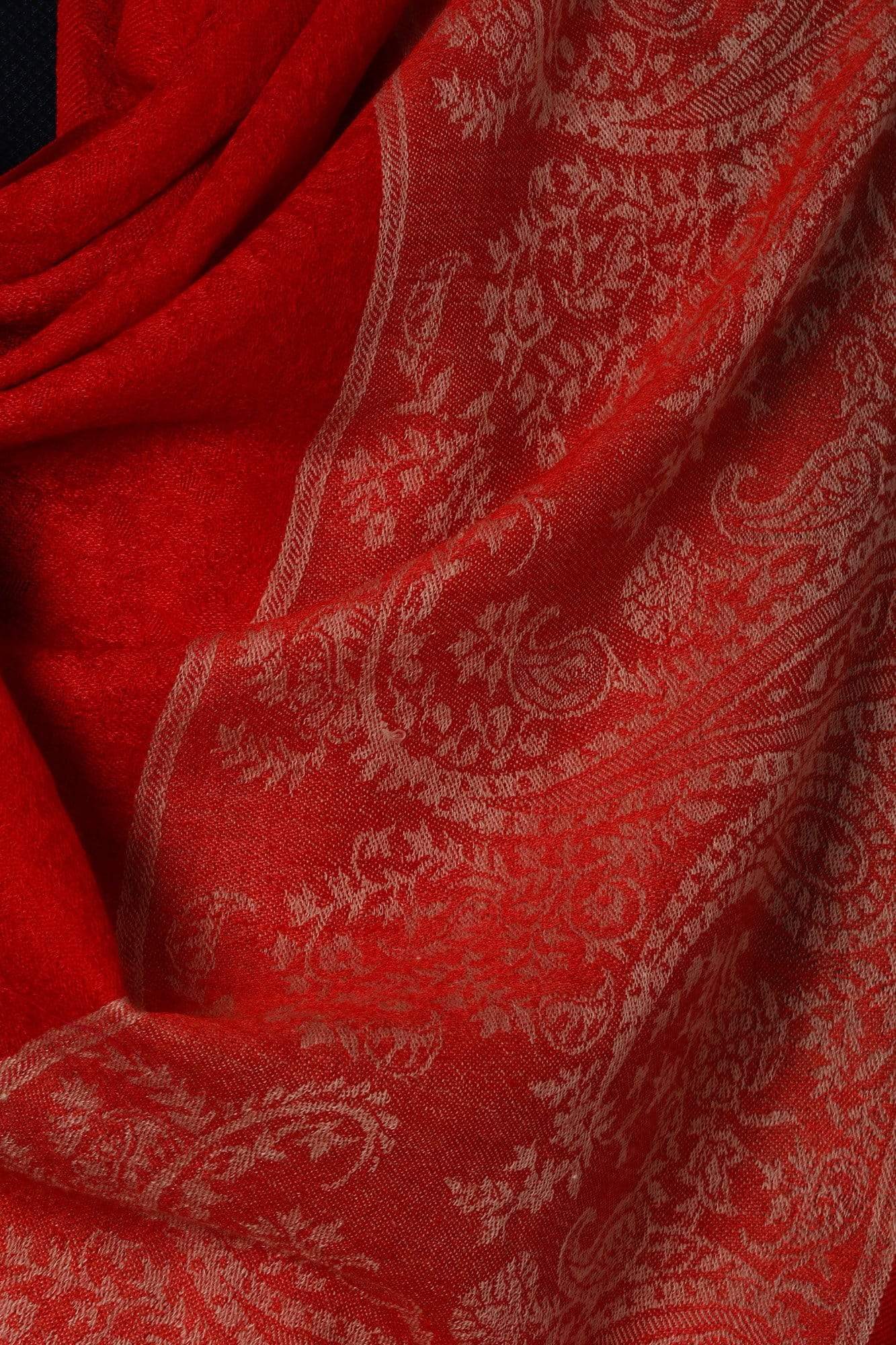 Pashtush India 70x200 Pashtush Mens Fine Wool Stole, Red