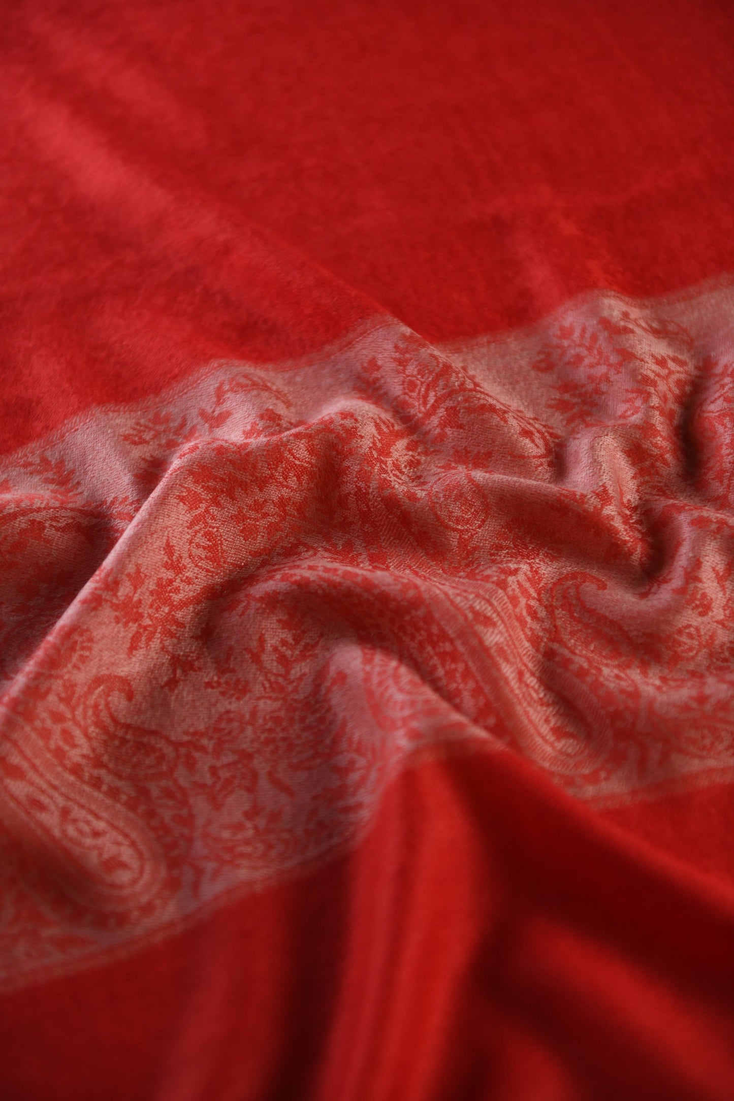 Pashtush India Mens Scarves Stoles and Mufflers Pashtush Mens Fine Wool Stole, Red