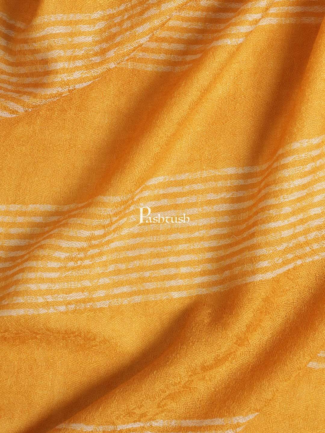 Pashtush India 70x200 Pashtush Mens Fine Wool Striped Muffler, Soft and Warm Stole Scarf, yellow
