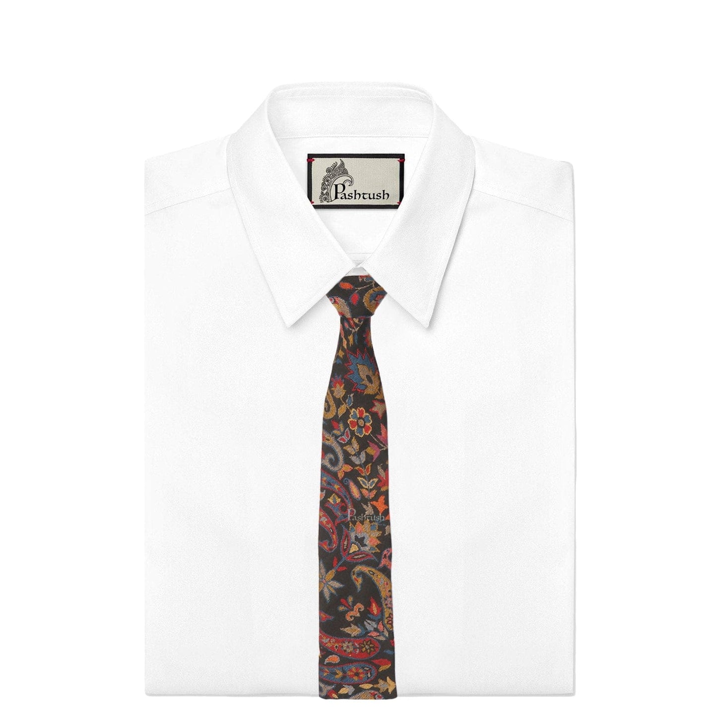 Pashtush India Mens Neckties Ties for Men Pashtush mens Fine Wool tie, Jacquard Woven design, Multicolour