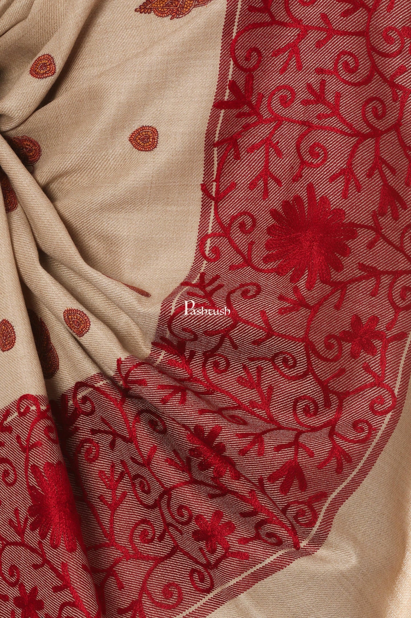Pashtush India Mens Shawls Gents Shawl Pashtush Mens Hand Embroidery Shawl, Thick And Warm