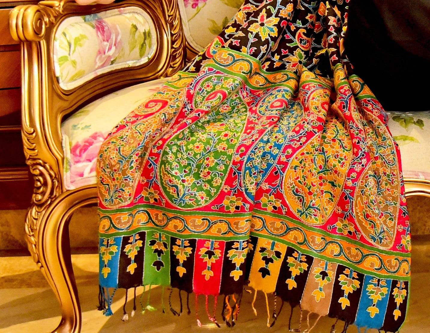 Pashtush Mens Handwork Handpainted Kalamkari Stole