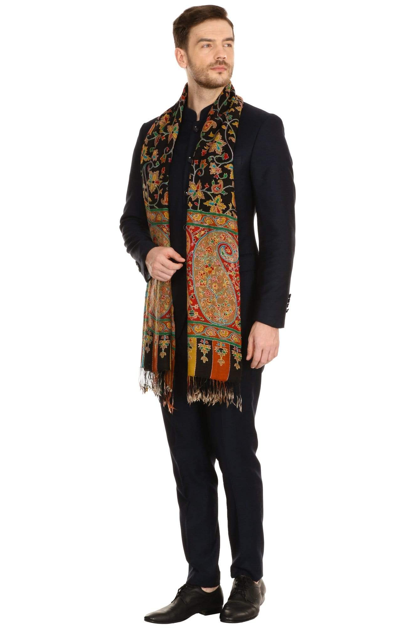 Pashtush Shawl Store Stole Pashtush Mens Handwork Handpainted Kalamkari Stole