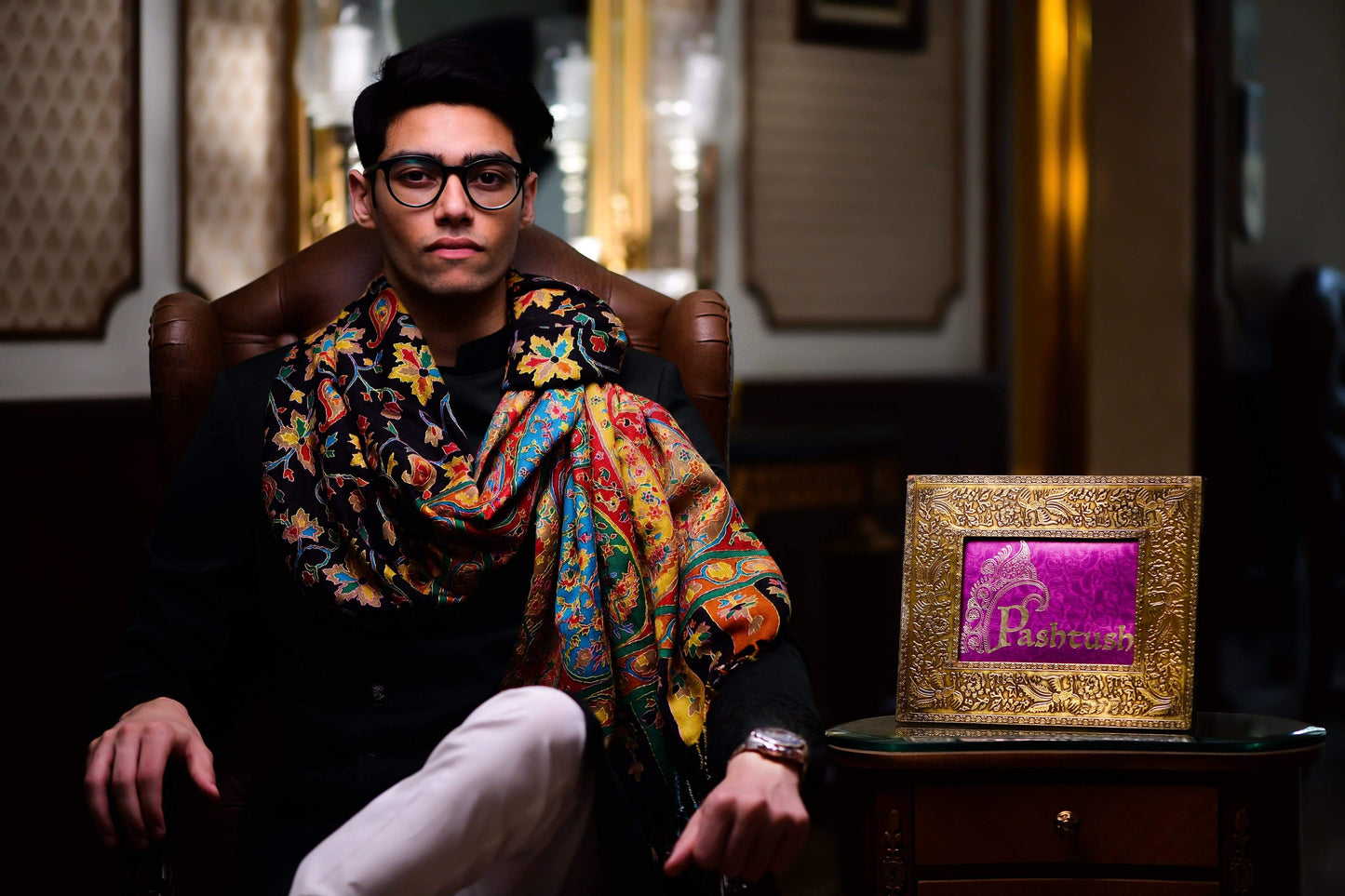 Pashtush Shawl Store Stole Pashtush Mens Handwork Handpainted Kalamkari Stole