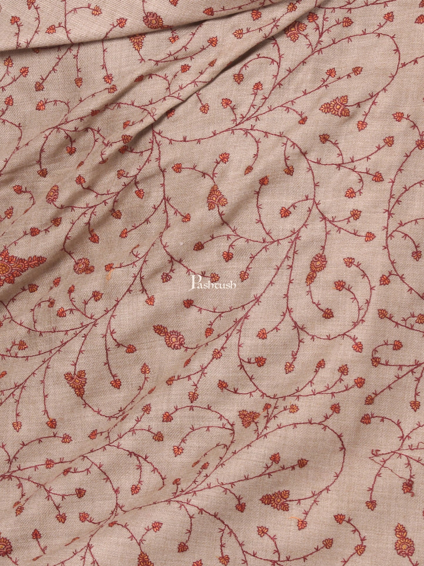 Pashtush India Mens Shawls Gents Shawl Pashtush Mens Heavy Embroidered Shawl In Extra Fine Wool Shawl
