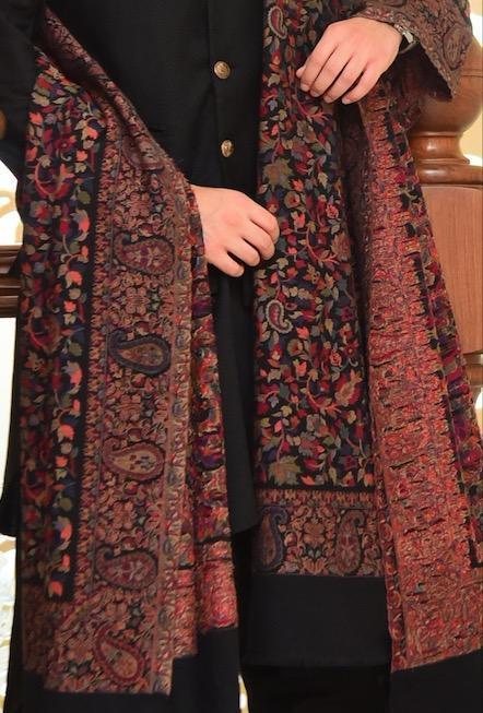 Pashtush India 127x254 Pashtush Mens Kaani Shawl, Mens Lohi , Full Size, Fine Wool