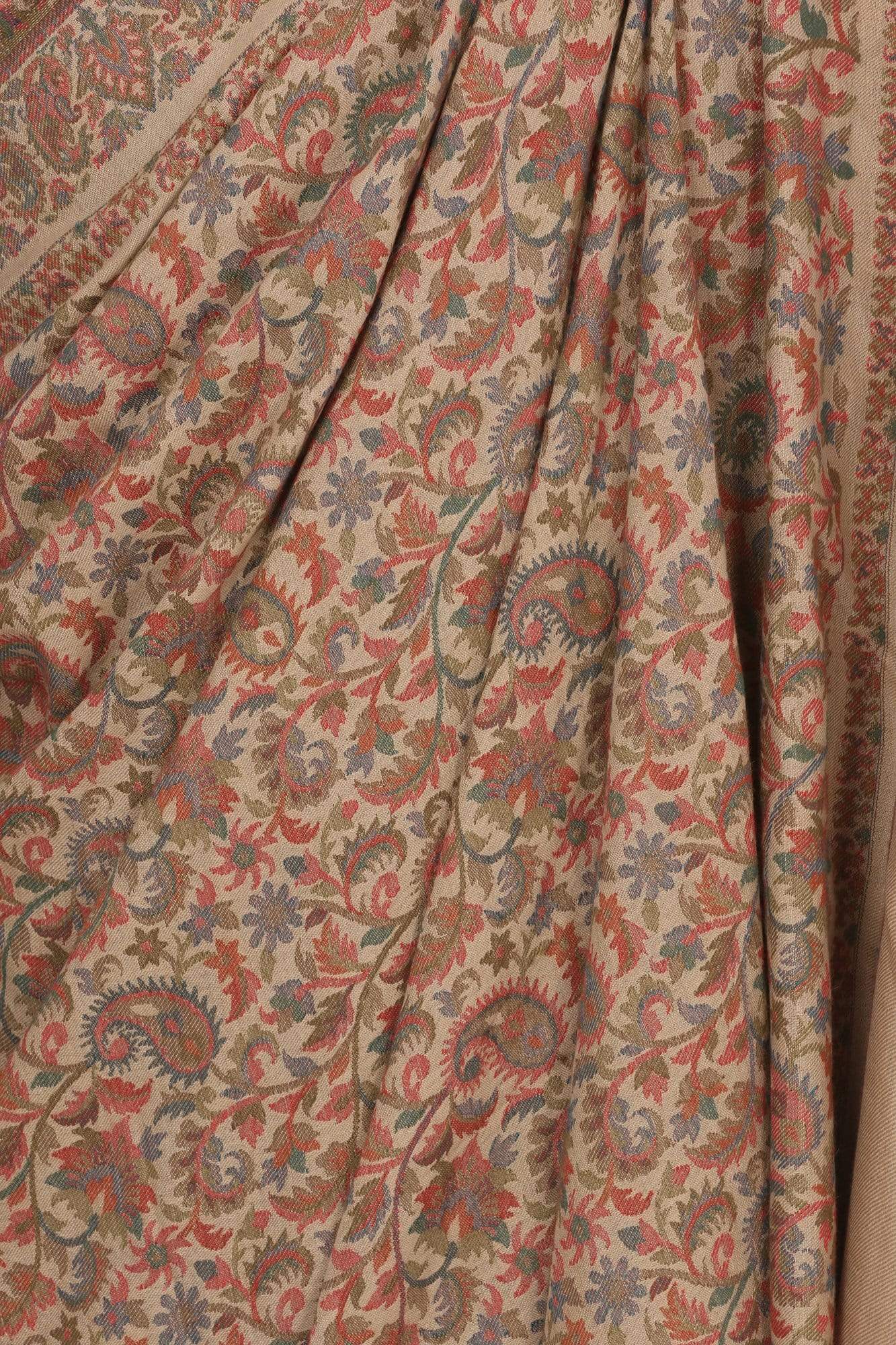 Pashtush Store Shawl Pashtush Mens Kaani Shawl, Mens Lohi (full size 54x108 inches) - Beige
