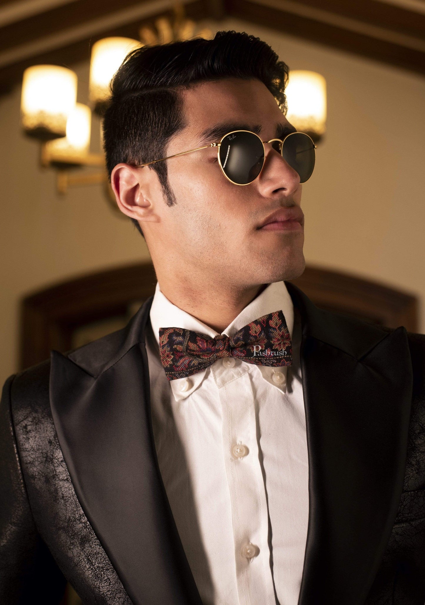 Pashtush India Bow Pashtush Mens Luxury Pre-Tied Bow Tie