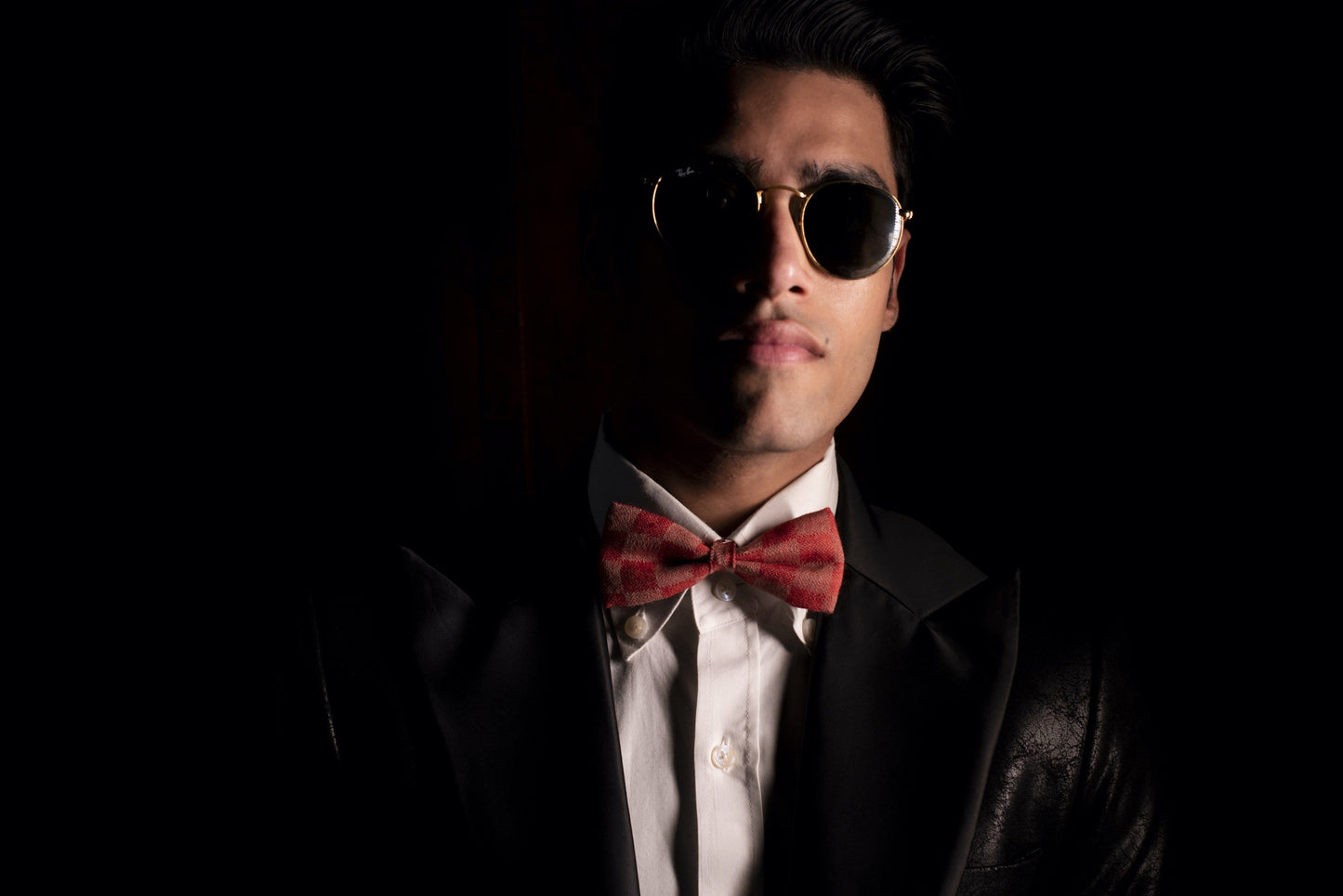 Pashtush India Bow Pashtush Mens Luxury Pre-Tied Bow Tie, Checkered Red